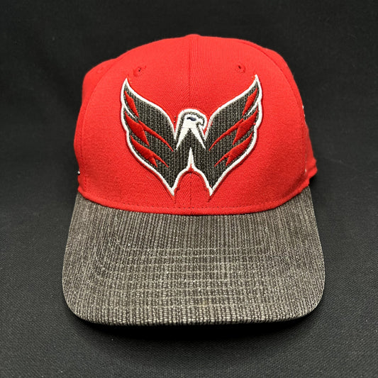 Washington Capitals Reebok Center Ice Fitted Hat L/XL NHL Red Gray