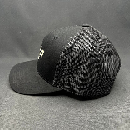 MOLLIE Aspen Hotel Snapback Trucker Hat Yupoong Classics Black Mesh Colorado
