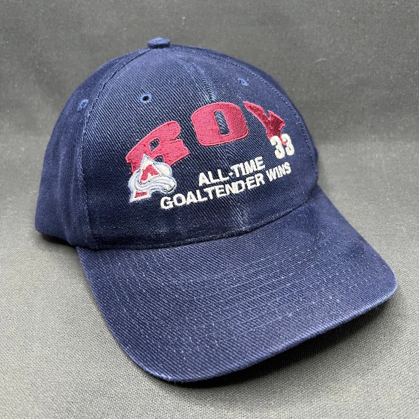 Vintage Colorado Avalanche Roy 33 Strapback Hat NHL 90s