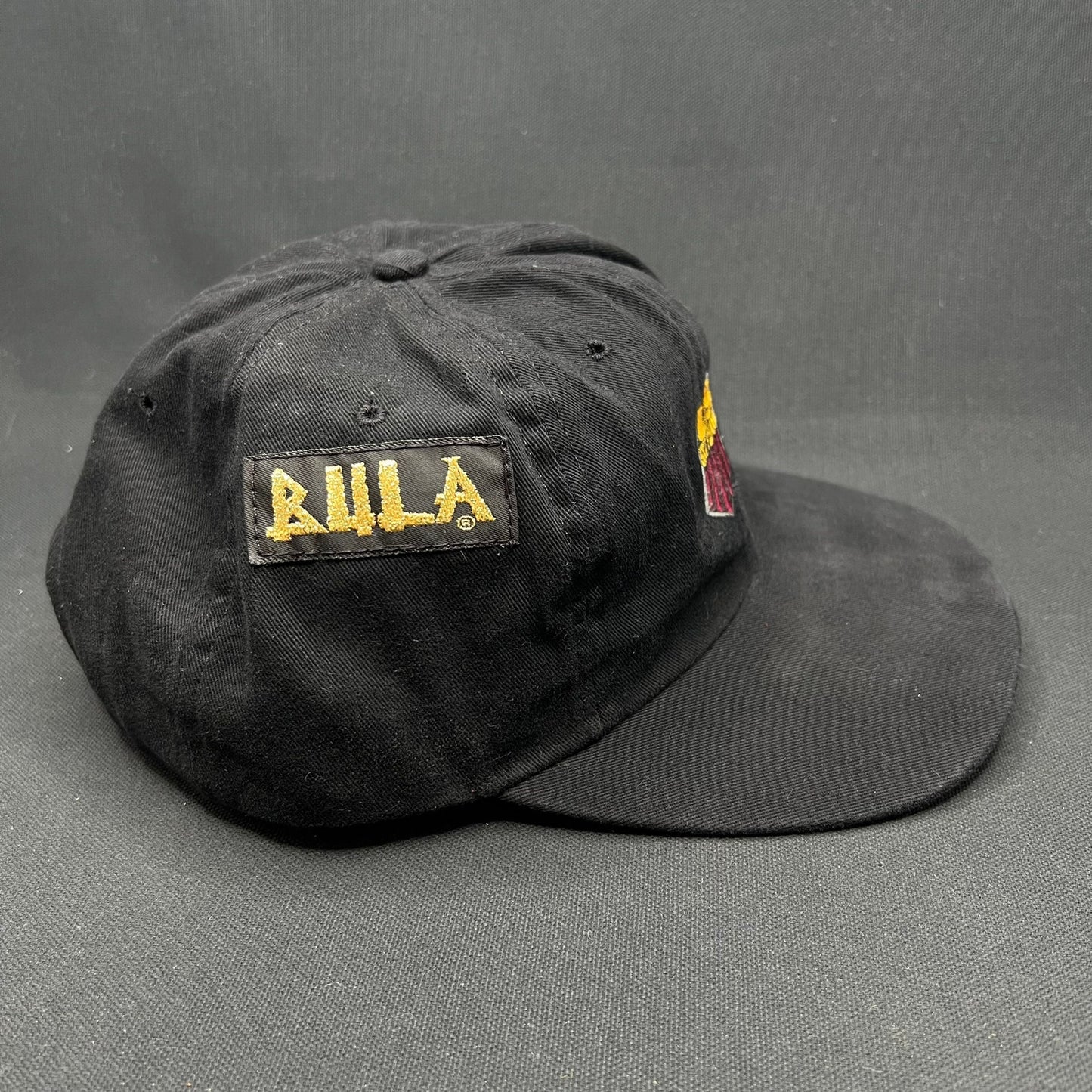 Vintage USA Ski Team BULA Snapback Hat Made in USA Black AHA 90s
