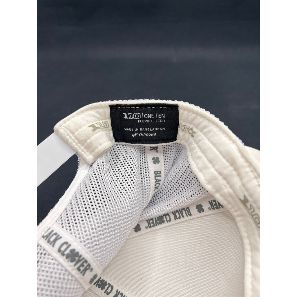 Rare Black Clover Sample Not for Sale Trucker Hat Live Lucky White