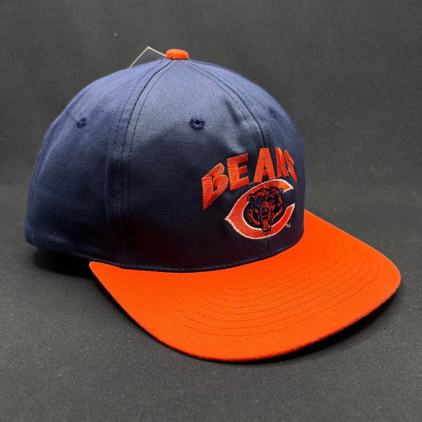 Vintage Chicago Bears Snapback Hat Navy Orange Drew Pearson NFL