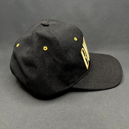 Vintage Burton Snowboards Fine Tree & Co. Snapback Hat Black