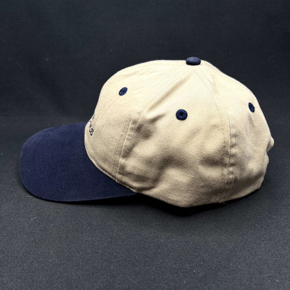 Morning Fresh Farms Vintage Snapback Hat Khaki Navy Farm Agriculture Cap