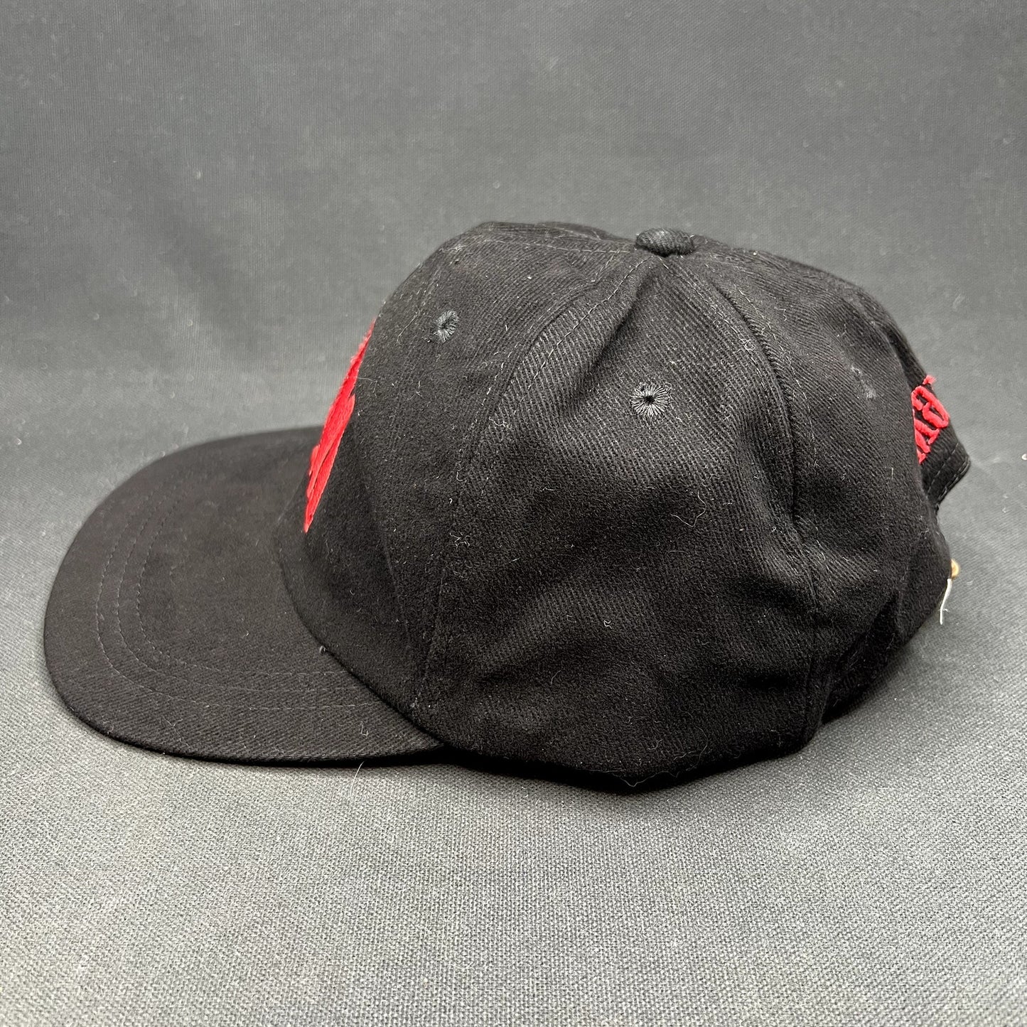 Vintage Marlboro Strapback Hat Black Leather Strap Tobacco Cap