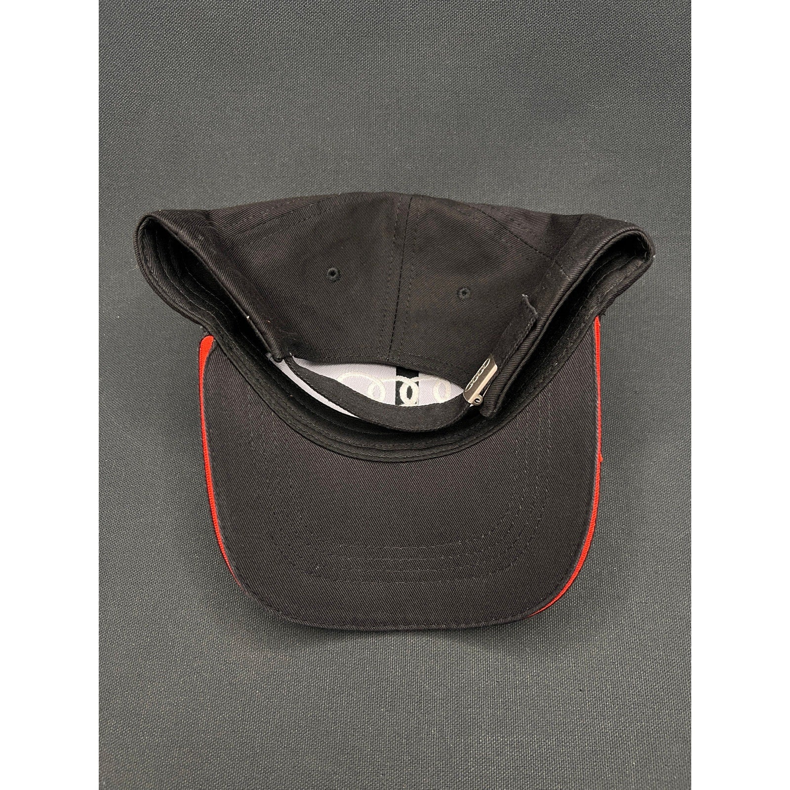 Audi Automotive Rings Logo Hat Black Twill Strapback Metal Clasp OEM Promo