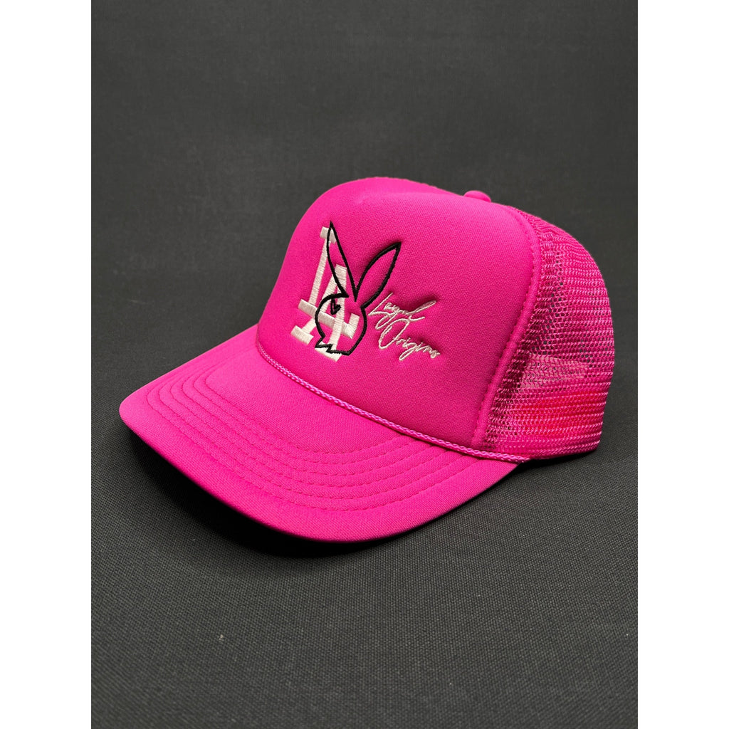 Pink LA Playboy Bunny Trucker Hat – Nissun Cap Mesh Snapback