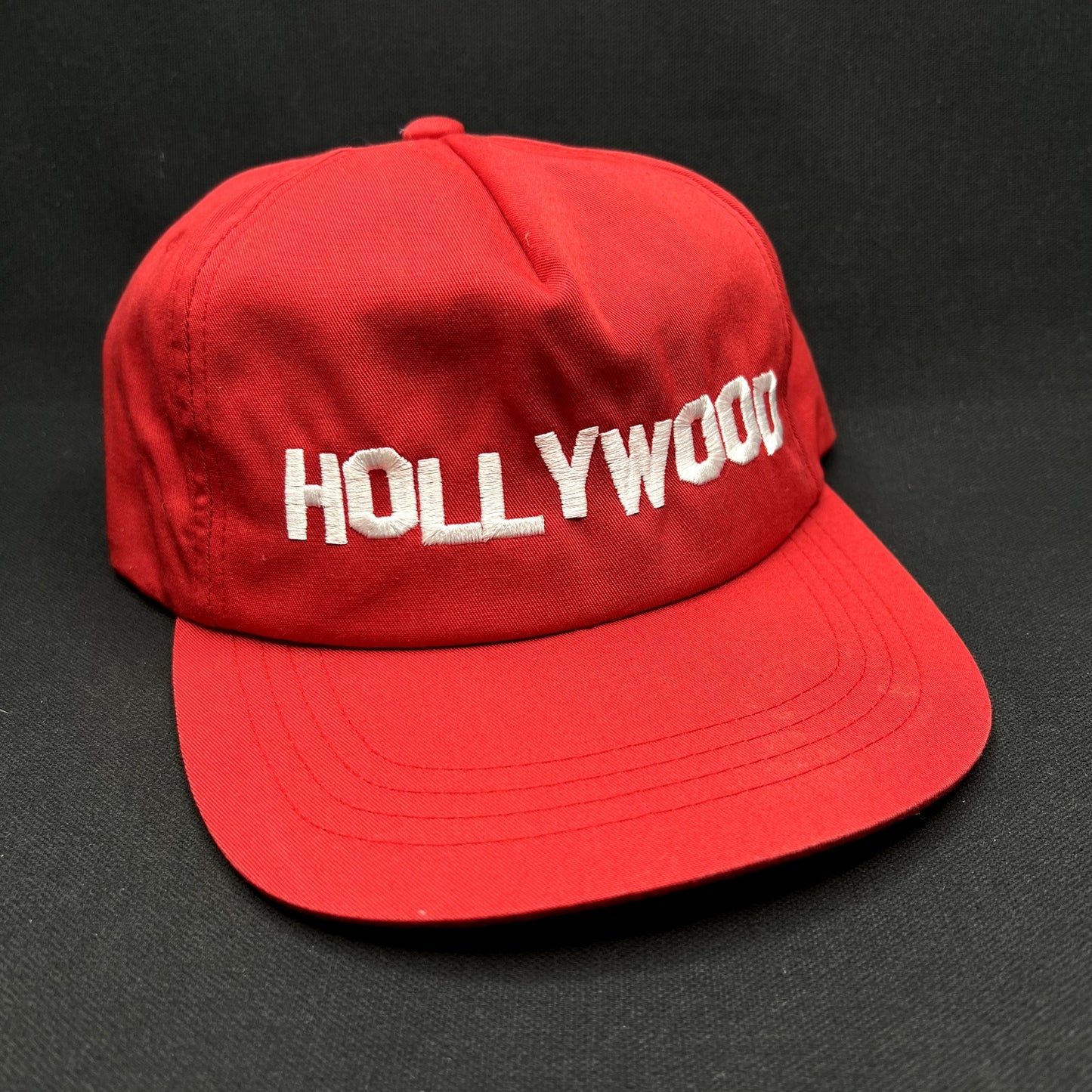 Retro Hollywood Snapback Hat Red White Yupoong Classic