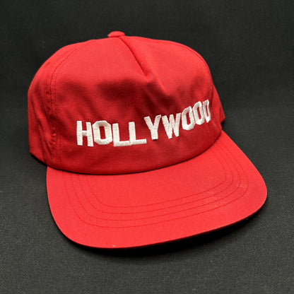 Retro Hollywood Snapback Hat Red White Yupoong Classic