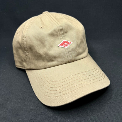 Danton Cotton Twill Strapback Hat Khaki Minimalist Logo Cap Japan Workwear