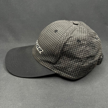 Vintage No Fear Strapback Hat Black Crosshatch Logo 90s USA