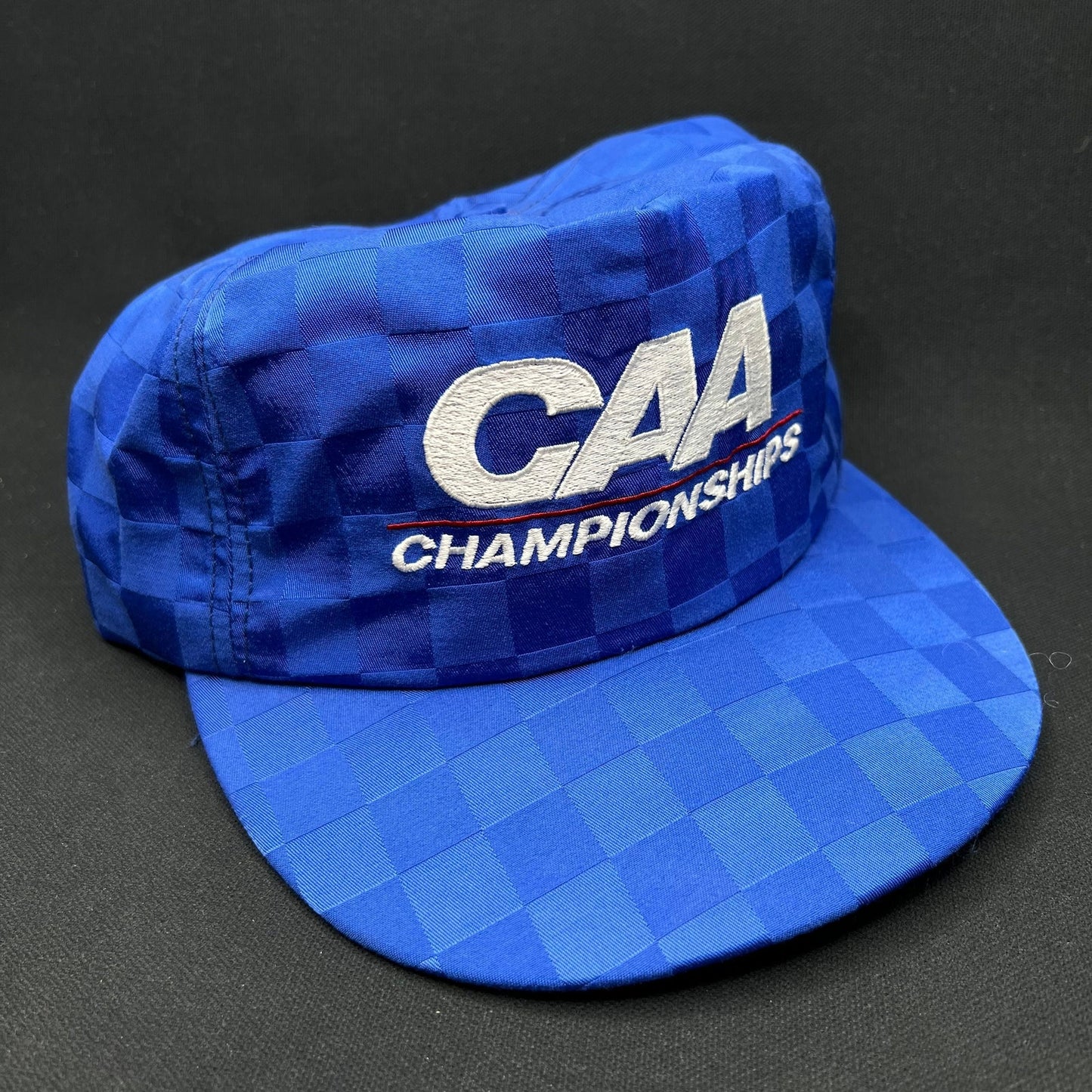 Vintage CAA Championships Snapback Hat USA Made Checkered