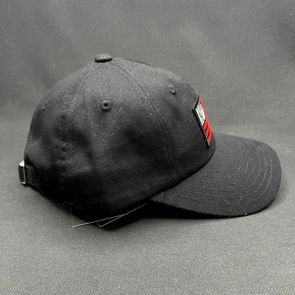 BilleBeino Strapback Hat Black Red Flag Logo Finland Streetwear NWT