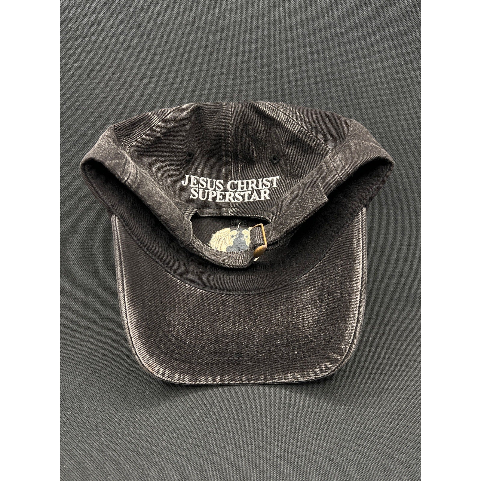 Vintage Jesus Christ Superstar Distressed Black Dad Hat – Adjustable