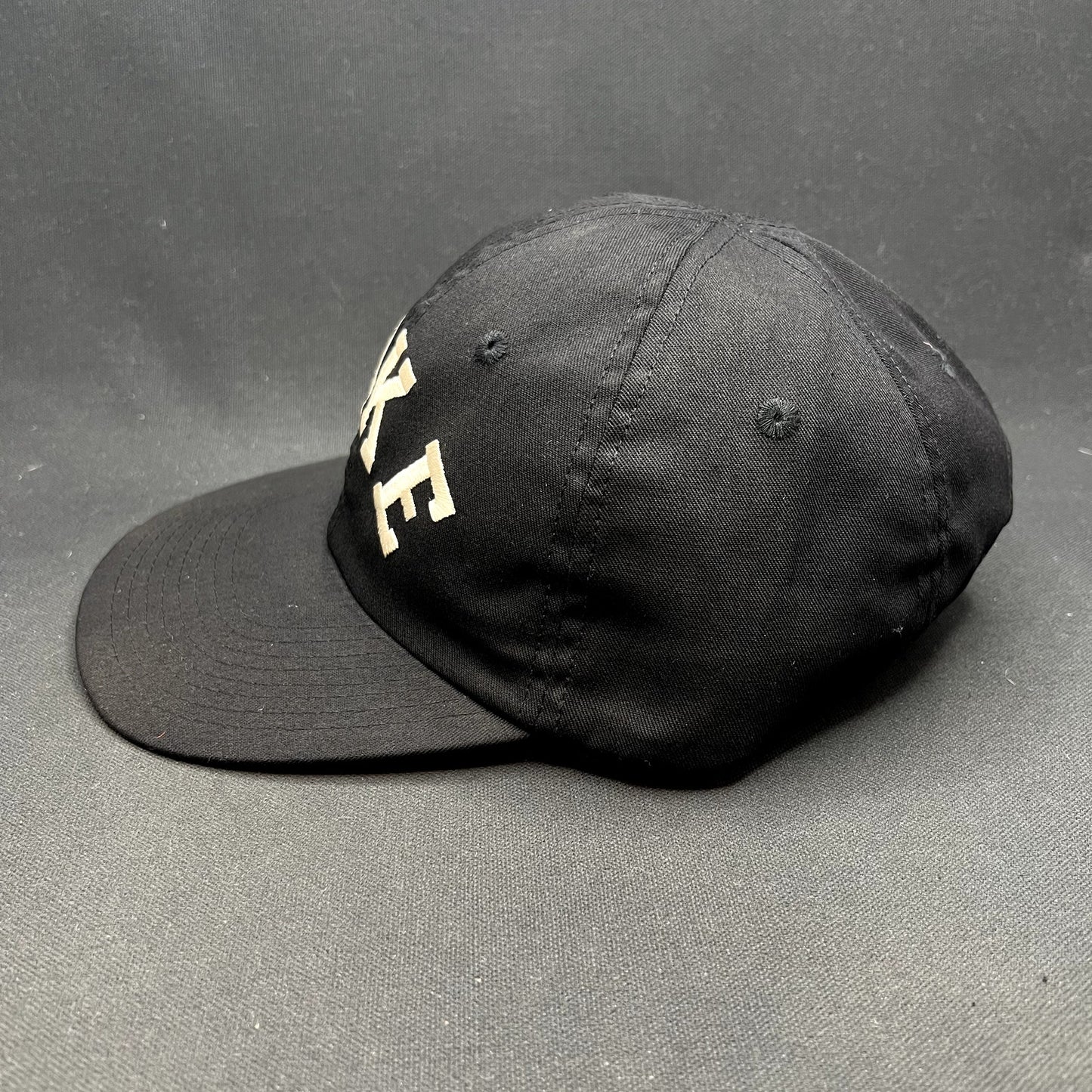 Vintage Nike Arch Spellout Strapback Hat Black Green Undervisor Taiwan 80s 90s
