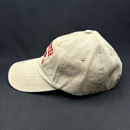 Vintage Lake Geneva Wisconsin Strapback Hat Khaki Tourist Travel Cap Embroidered