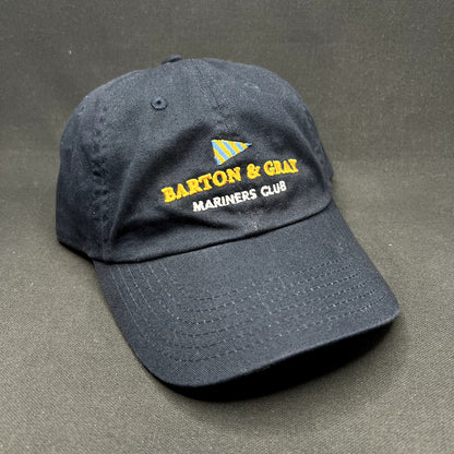 Barton & Gray Mariners Club Adjustable Strapback Hat Luxury Yachting Sailing