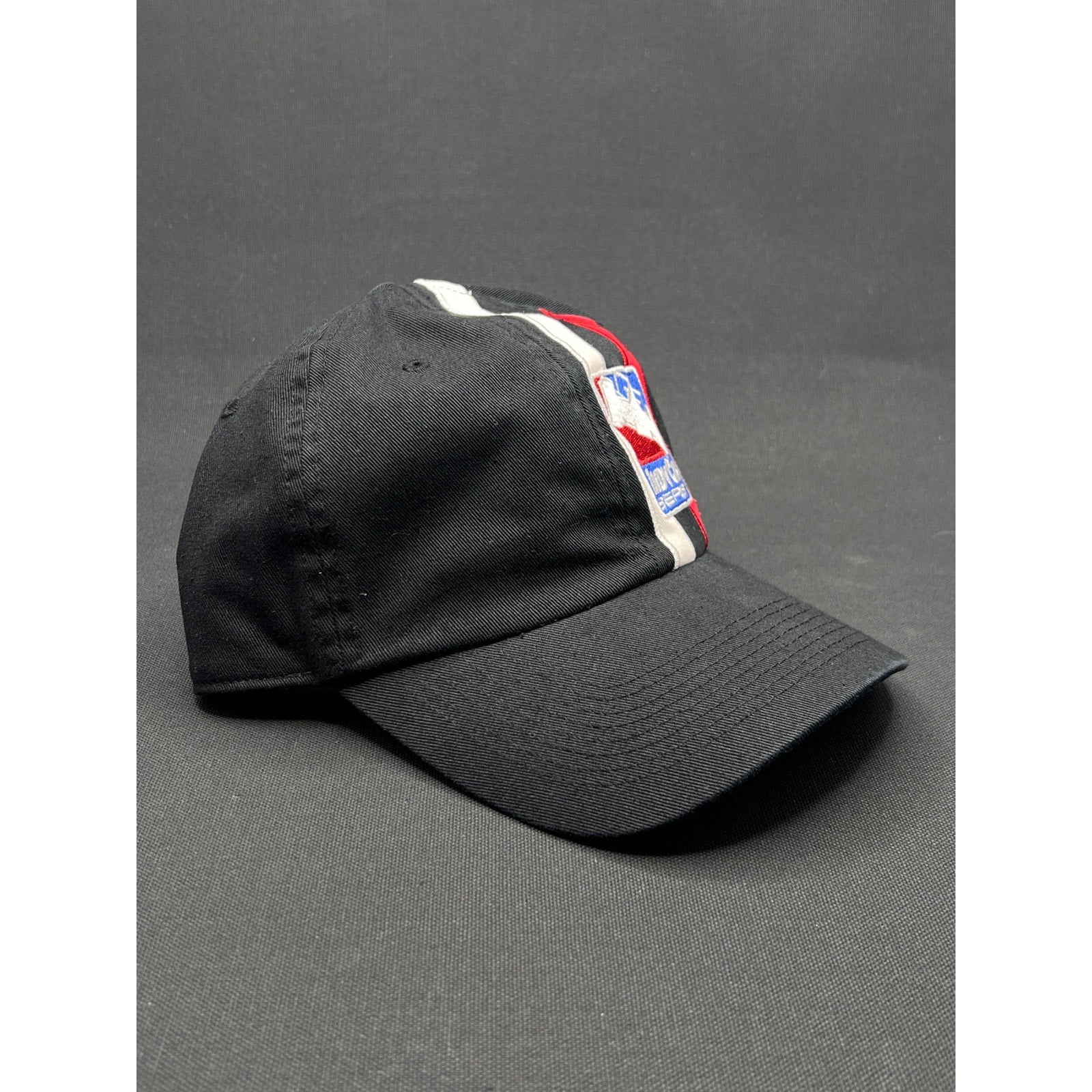 Vintage IZOD IndyCar Series Strapback Hat Black Blue Racing Cap