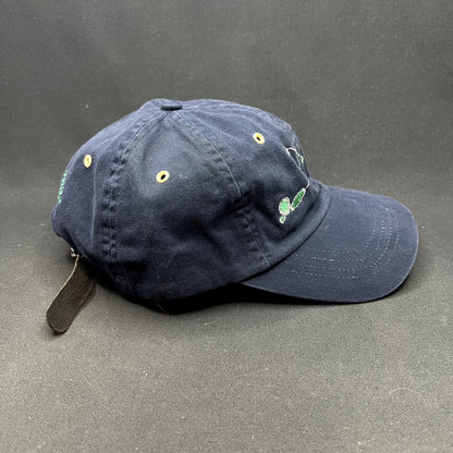 Vintage Western Fly Fishing August 3, 2002 Leather Strapback Hat Navy