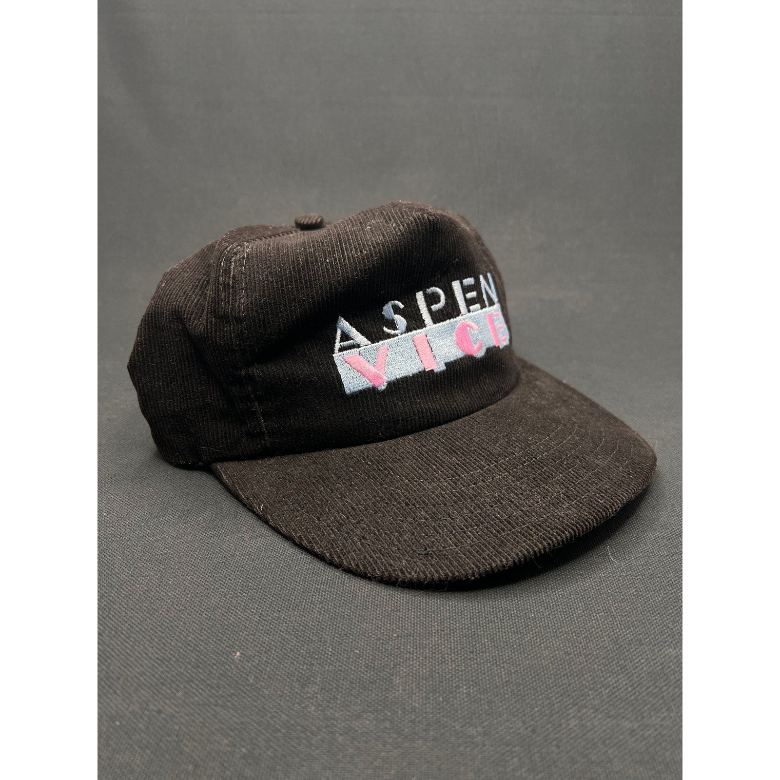 Vintage 1980s Aspen Vice Corduroy Snapback Hat – Made in USA The Winners