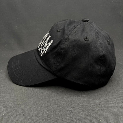 Adam Lambert Sequin Logo Snapback Hat Black Pop Rock Concert Cap