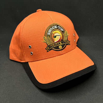 Shock Top Belgian White Beer Strapback Hat Orange Brewery Promo Adjustable Cap