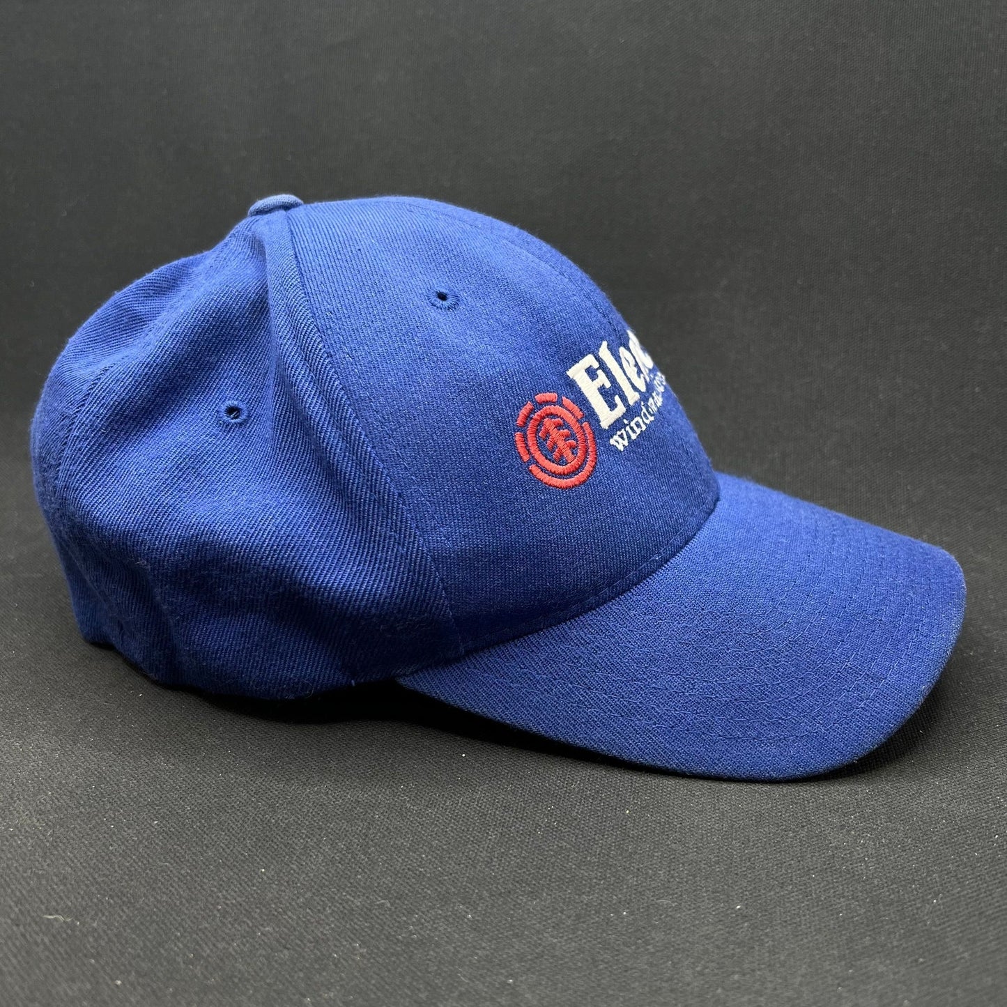 Vintage Element Skateboards Flexfit Hat Blue Spellout Logo S/M
