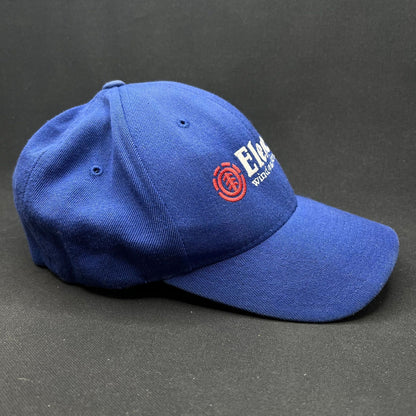 Vintage Element Skateboards Flexfit Hat Blue Spellout Logo S/M
