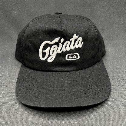 Ggiata LA Snapback Hat Black Script Logo Yupoong Cap