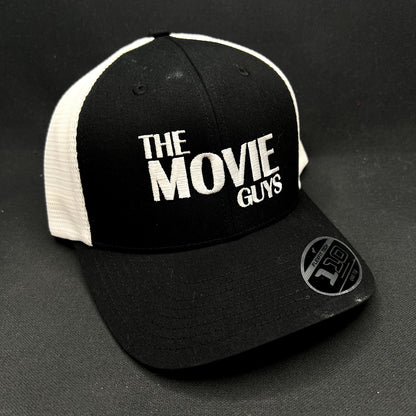 The Movie Guys Flexfit Trucker Snapback Hat Black White Podcast Film Industry