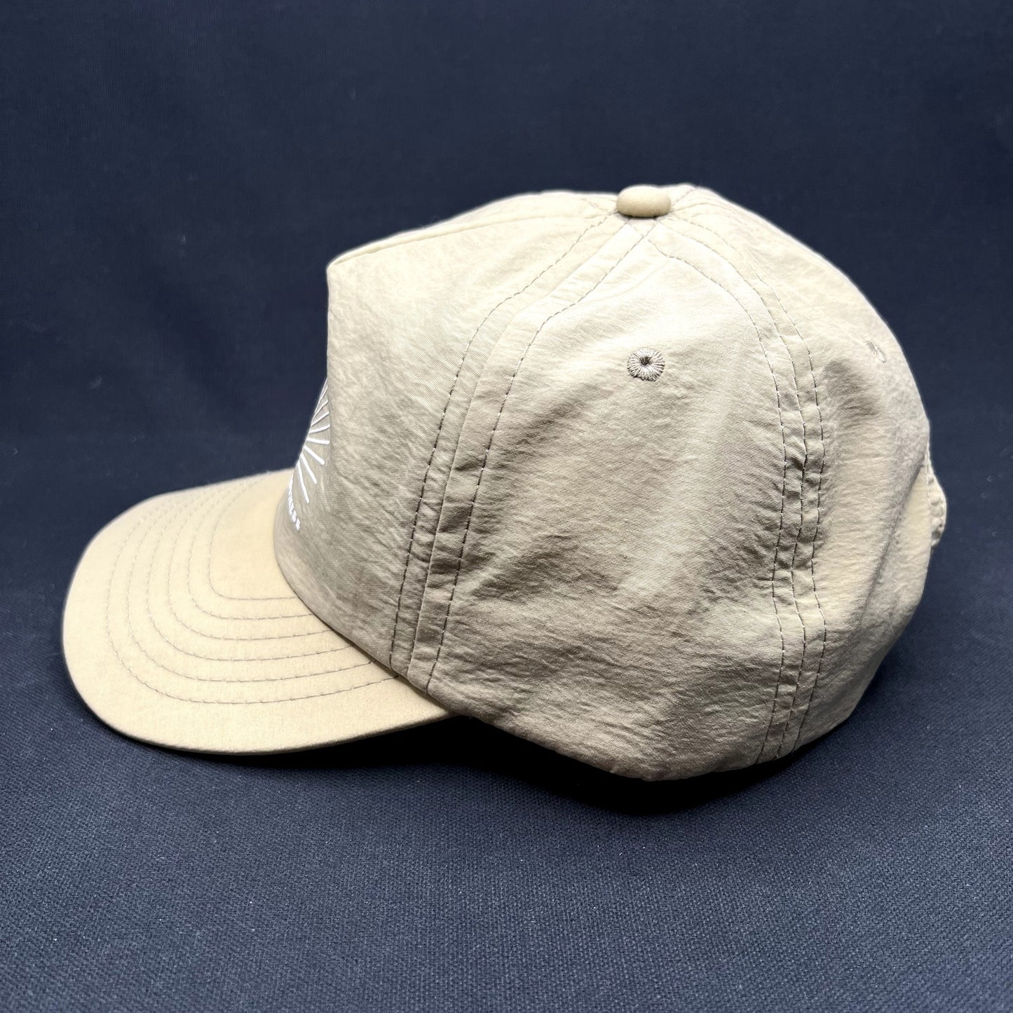 Vuori Investment In Happiness Snapback Hat Beige Nylon Cap