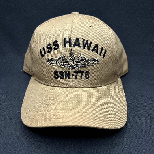 Vintage USS Hawaii SSN-776 Virginia Class Submarine Strapback Hat USA Made