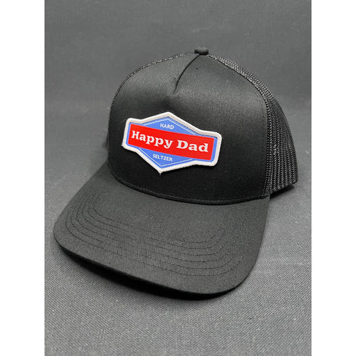 Happy Dad Hard Seltzer Classic Trucker Hat – Black Mesh Snapback Vintage Style