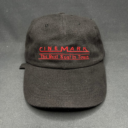 Vintage Cinemark Crew Strapback Hat The Best Seat In Town Black Red