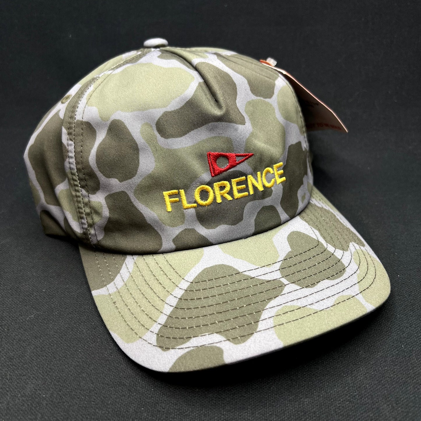 Florence Marine X Camo Snapback Hat Sample North Shore Tested Yupoongw