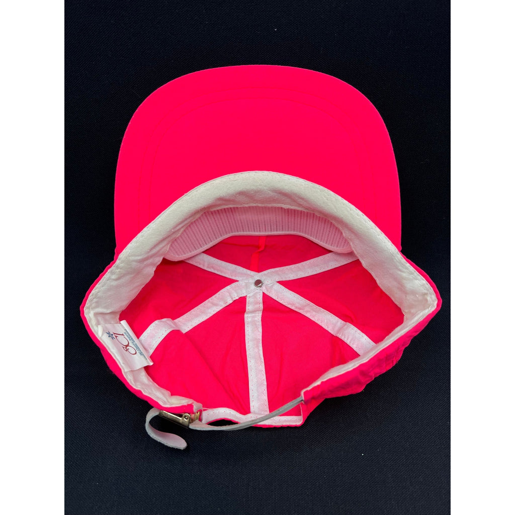 Vintage 80s Snowmass Aspen Ski Hat Neon Pink Nylon Lightweight Taiwan