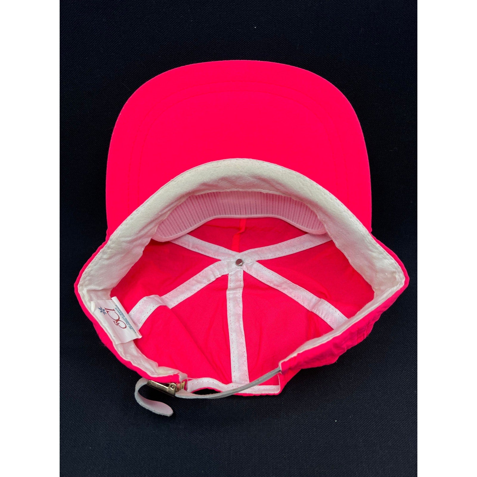 Vintage 80s Snowmass Aspen Ski Hat Neon Pink Nylon Lightweight Taiwan