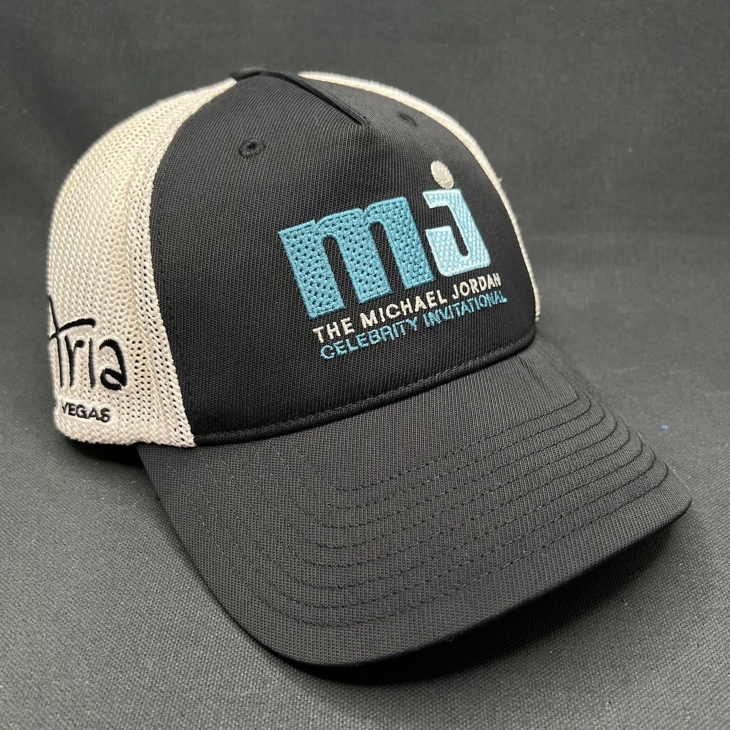Michael Jordan MJ Invitational Flexfit Mesh Golf Hat Black White