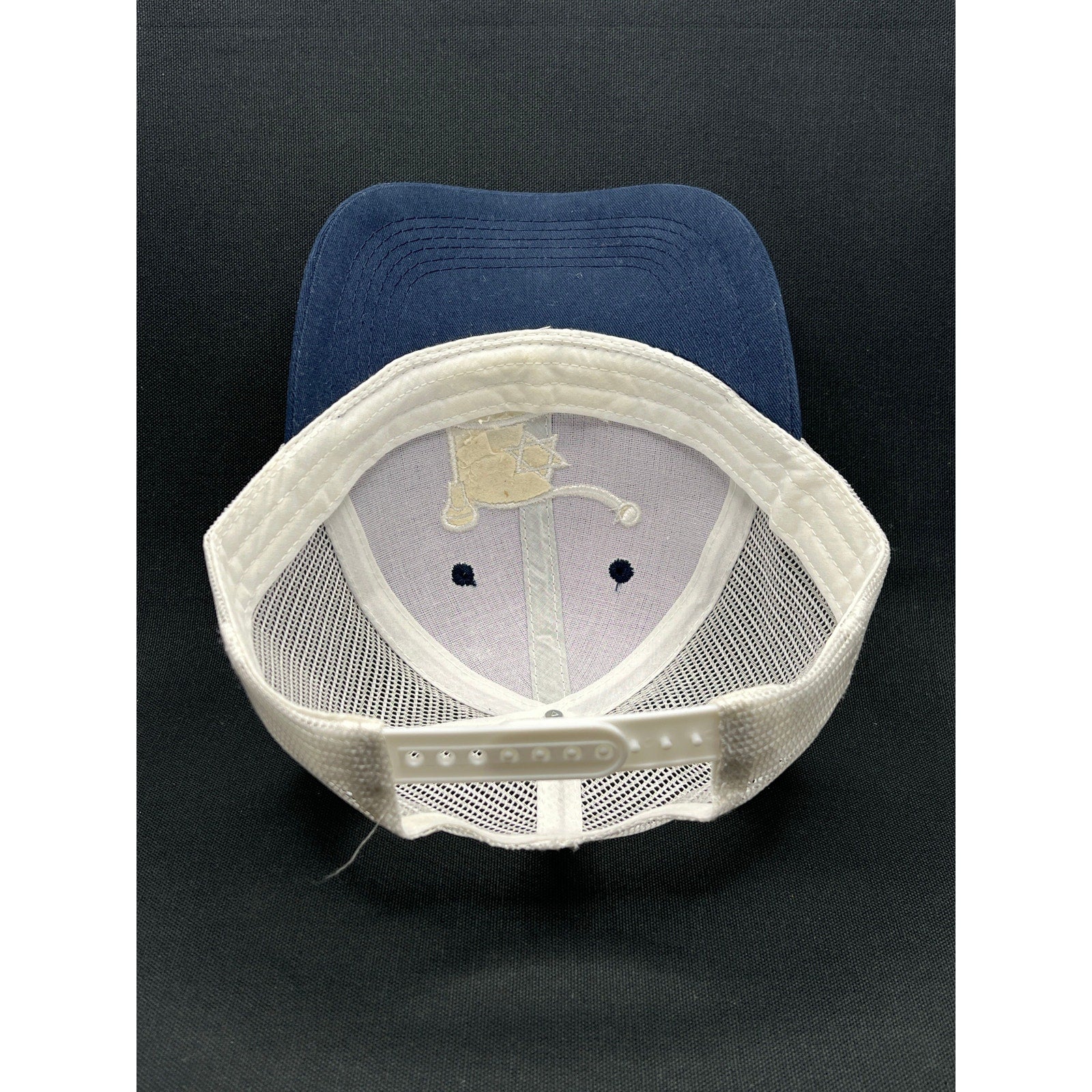 Israel Lacrosse Navy & White Trucker Hat – Embroidered Logo Snapback