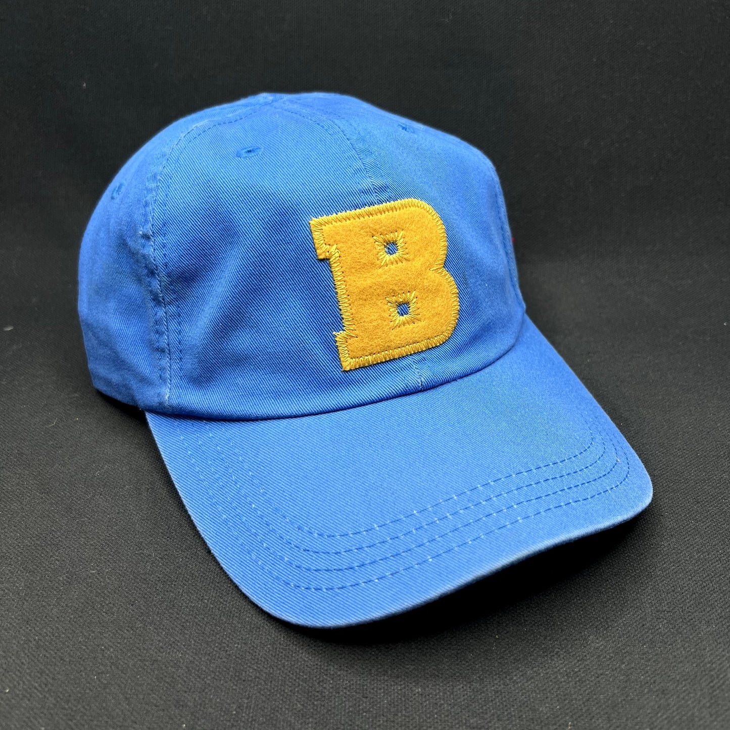Ted Baker “B” Logo Strapback Hat Blue Yellow Cotton Adjustable Dad Cap