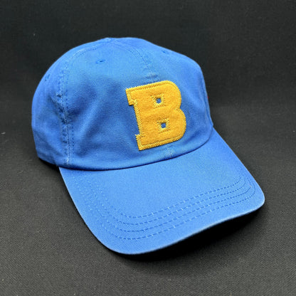 Ted Baker “B” Logo Strapback Hat Blue Yellow Cotton Adjustable Dad Cap