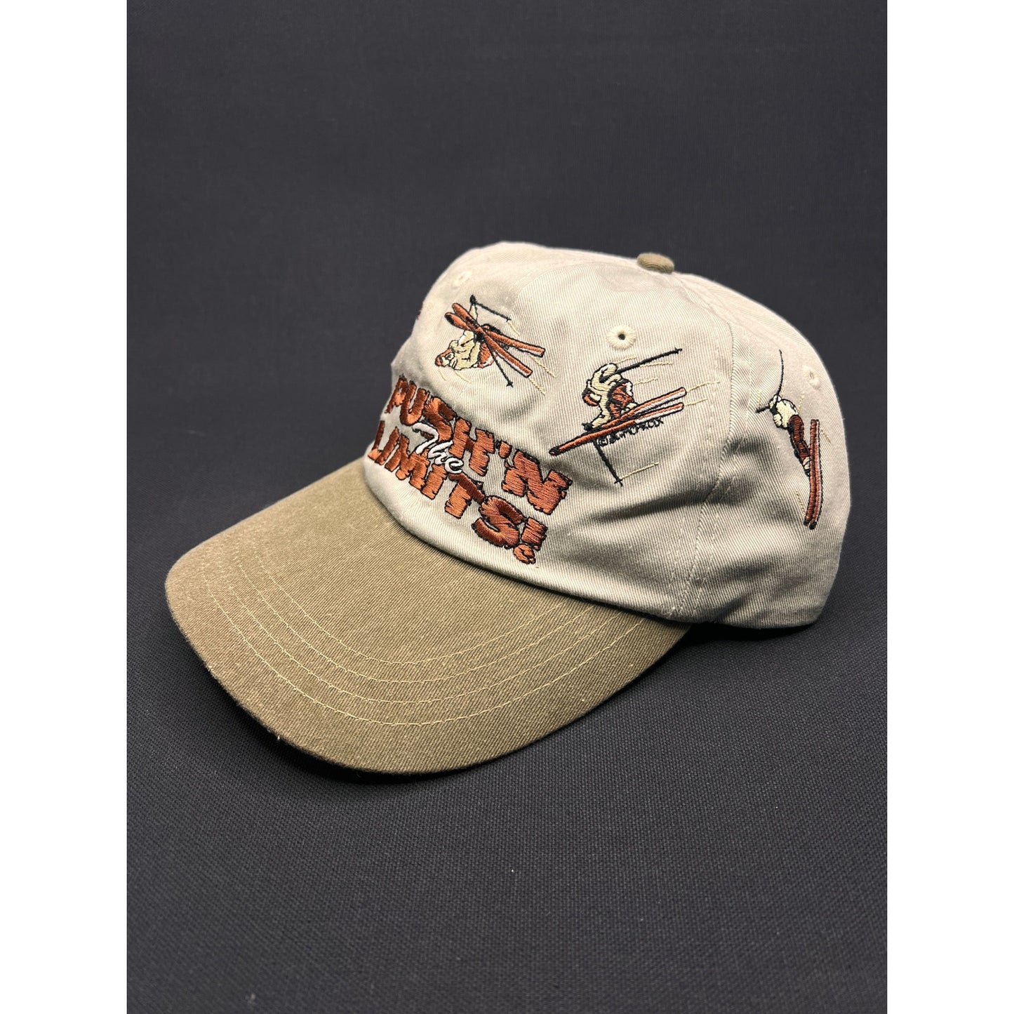 Vintage 90s “Pushin’ the Limits” Skiing Hat – Attitude Brand Strapback