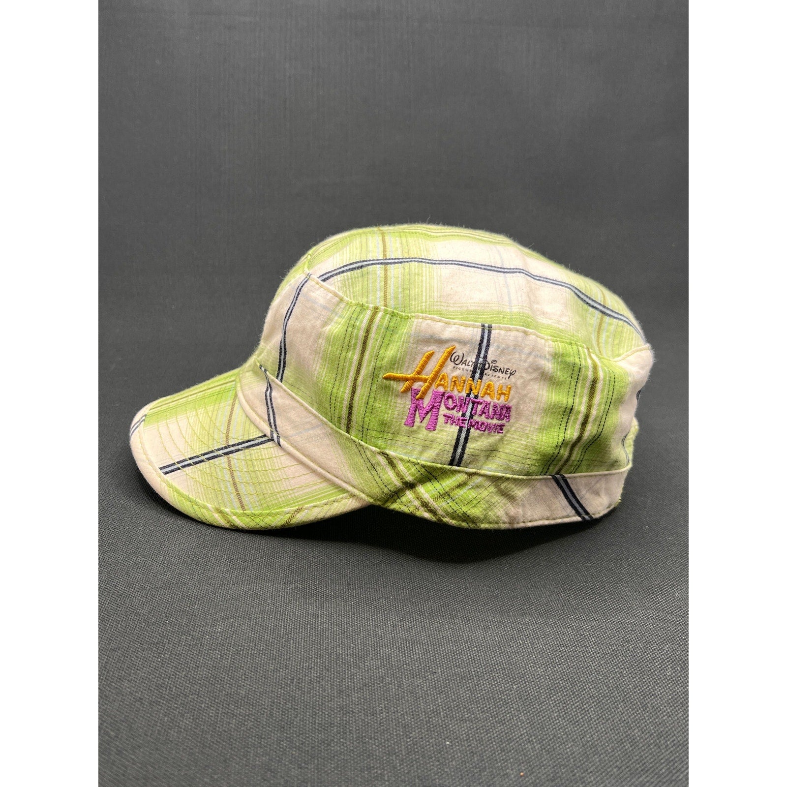 Disney Hannah Montana The Movie Plaid Cadet Cap – Green & White