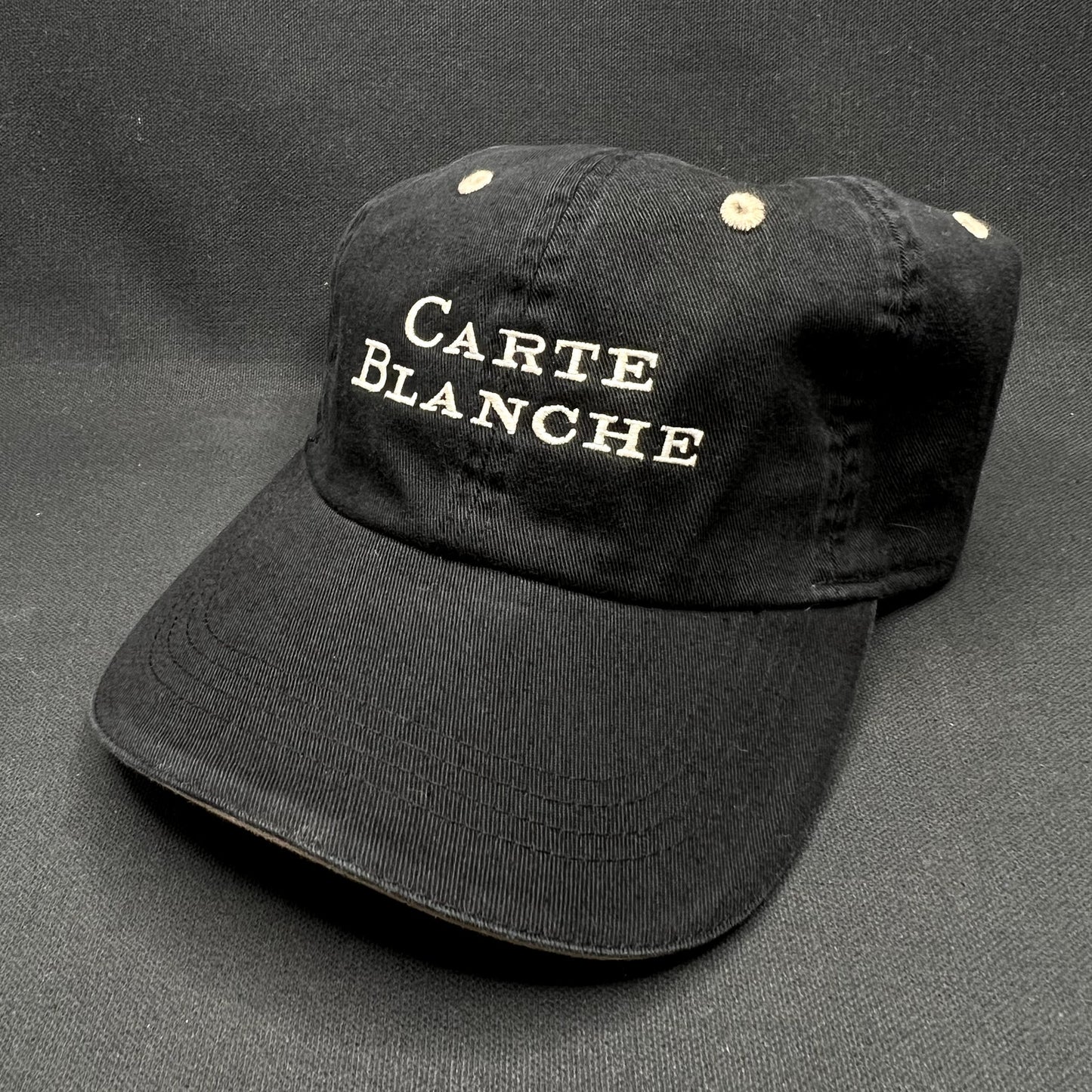 Retro Carte Blanche Napa Valley Strapback Hat Black AHEAD Vintage