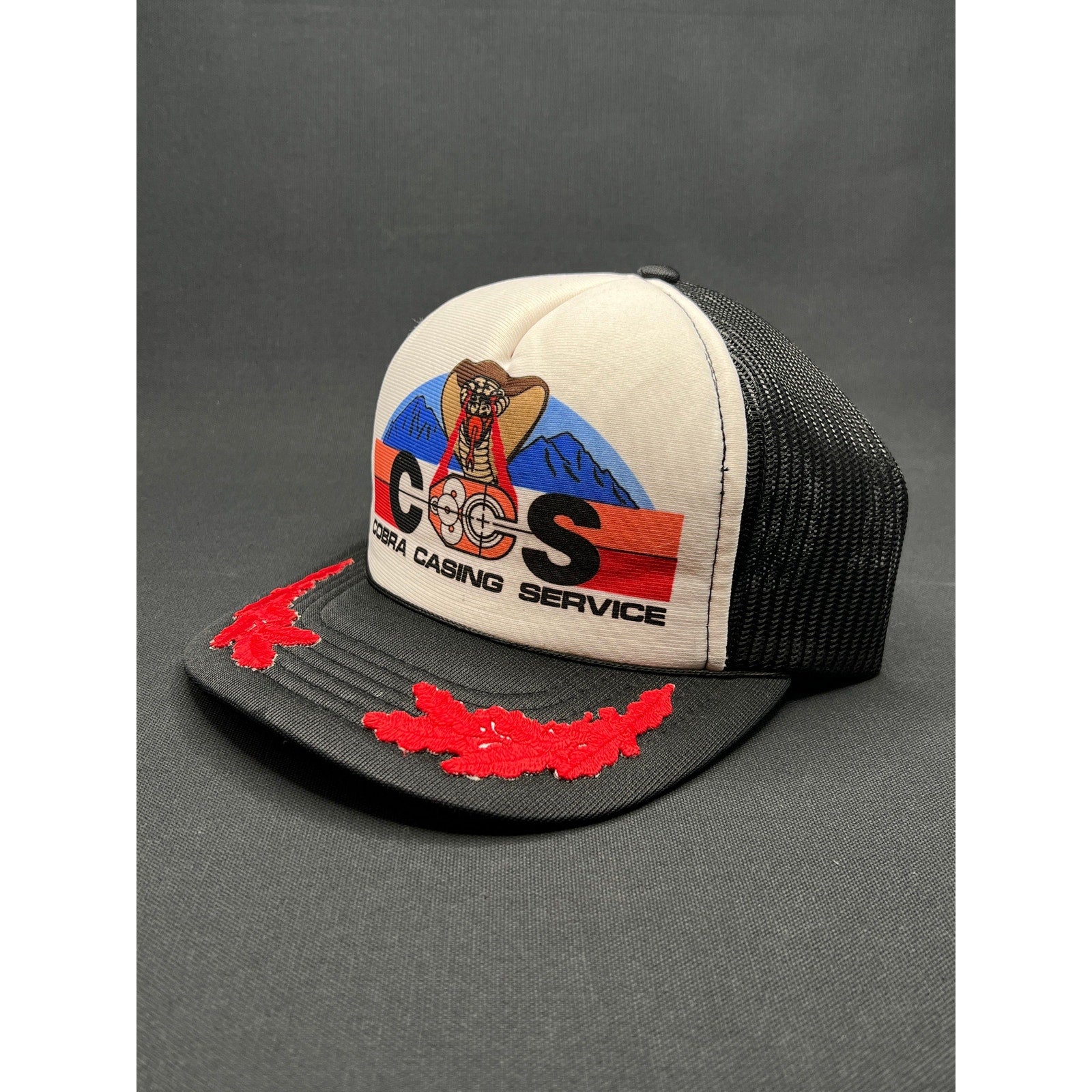Vintage Cobra Casing Service CCS Trucker Hat – Korea Made Foam-Front Black/White