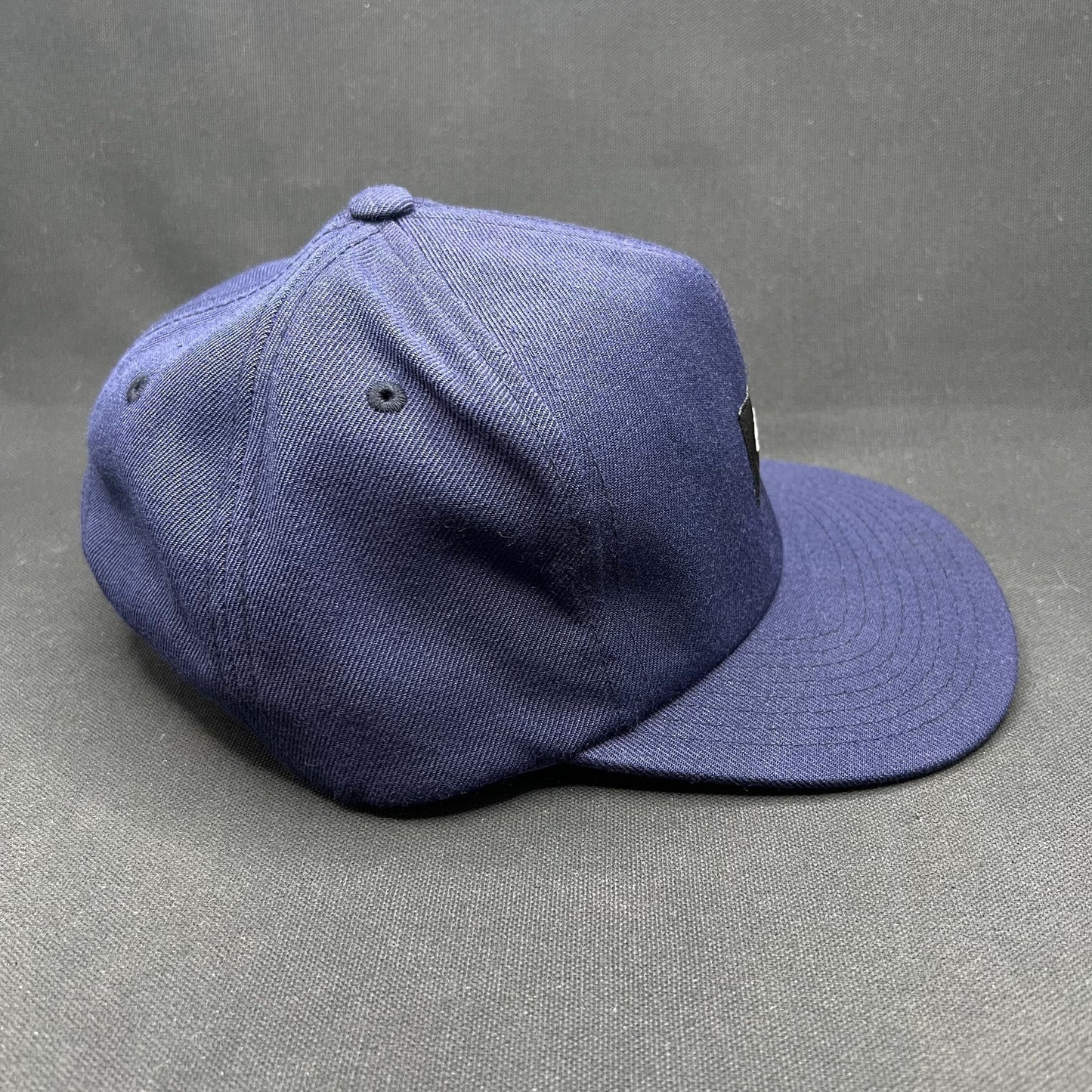 Stussy Box Logo Strapback Hat Navy Minimal Streetwear Cap