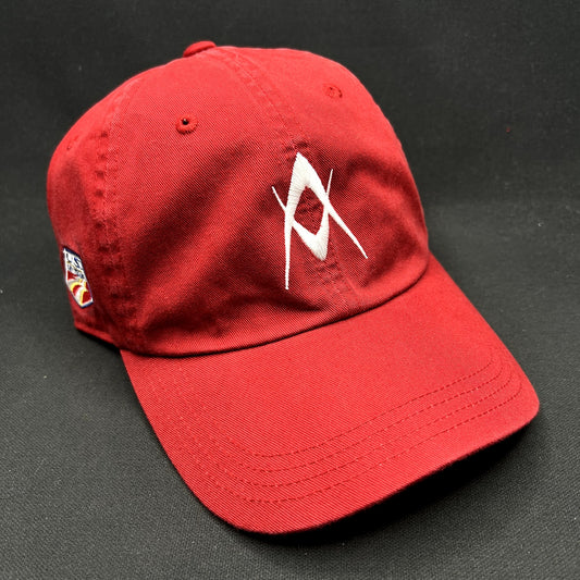 Vintage Volkl Skis Strapback Hat Red Snow Sports Skiing Cap