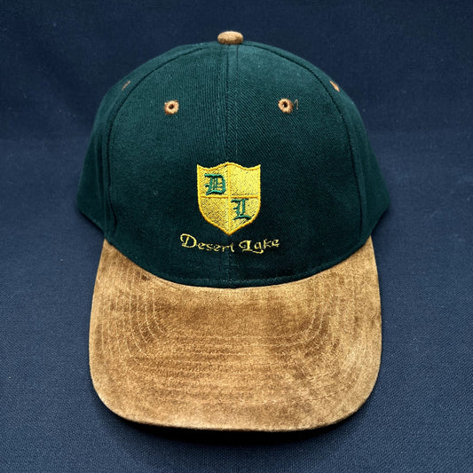 Vintage Desert Lake Golf Strapback Hat Suede Brim OTTO Leather Strap