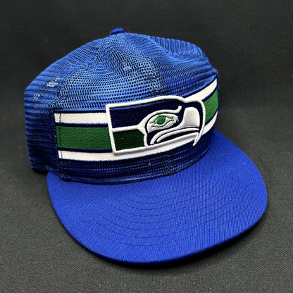 Seattle Seahawks New Era All Mesh Trucker Snapback Hat NFL Blue Green