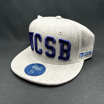 UCSB Gauchos Fitted Hat 7 1/8 Gray Blue W Republic Collegiate Cap NWT